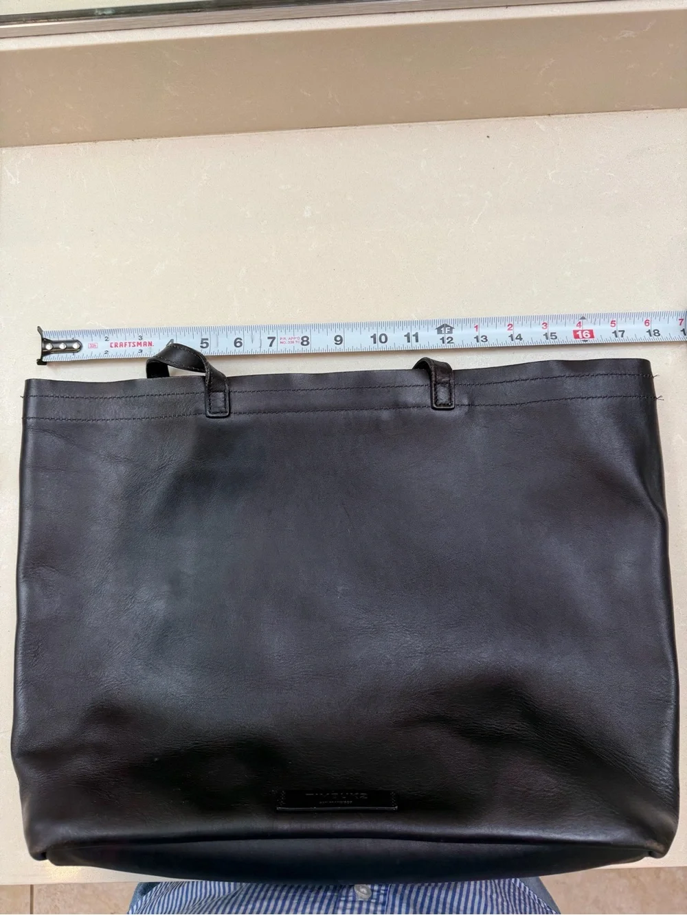 Timbuk2 Black Leather Tote Bag